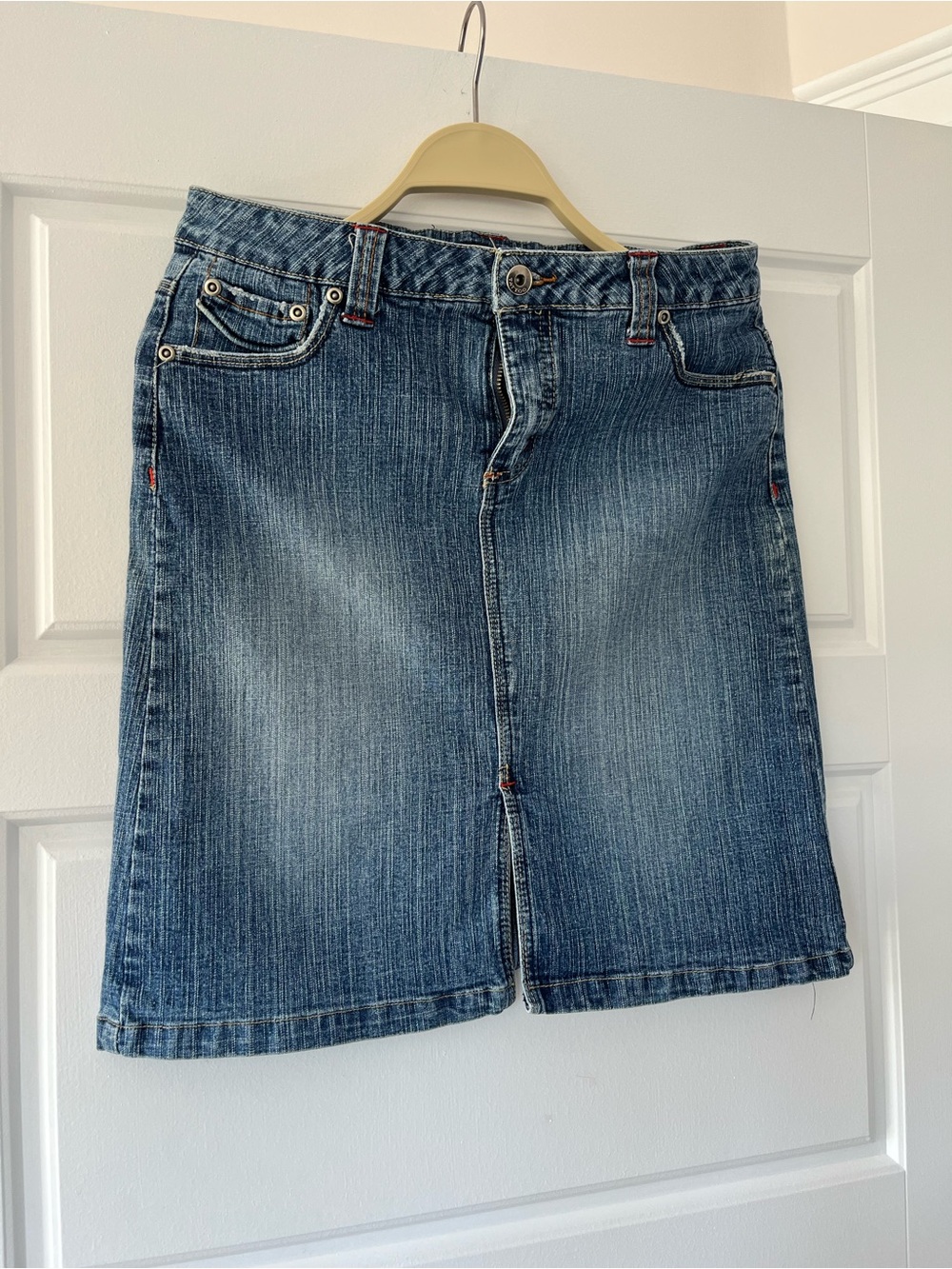 Y2K Tattoo Brand Light Blue Denim Skirt